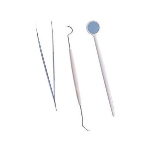 Infri Dental Disposable Instrument Set - Probe, Mirror & Tweezer